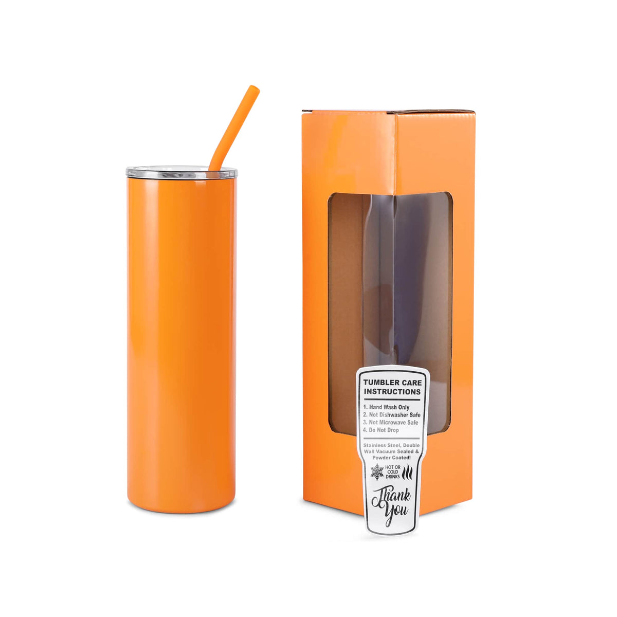 20 oz Skinny tumbler - Orange