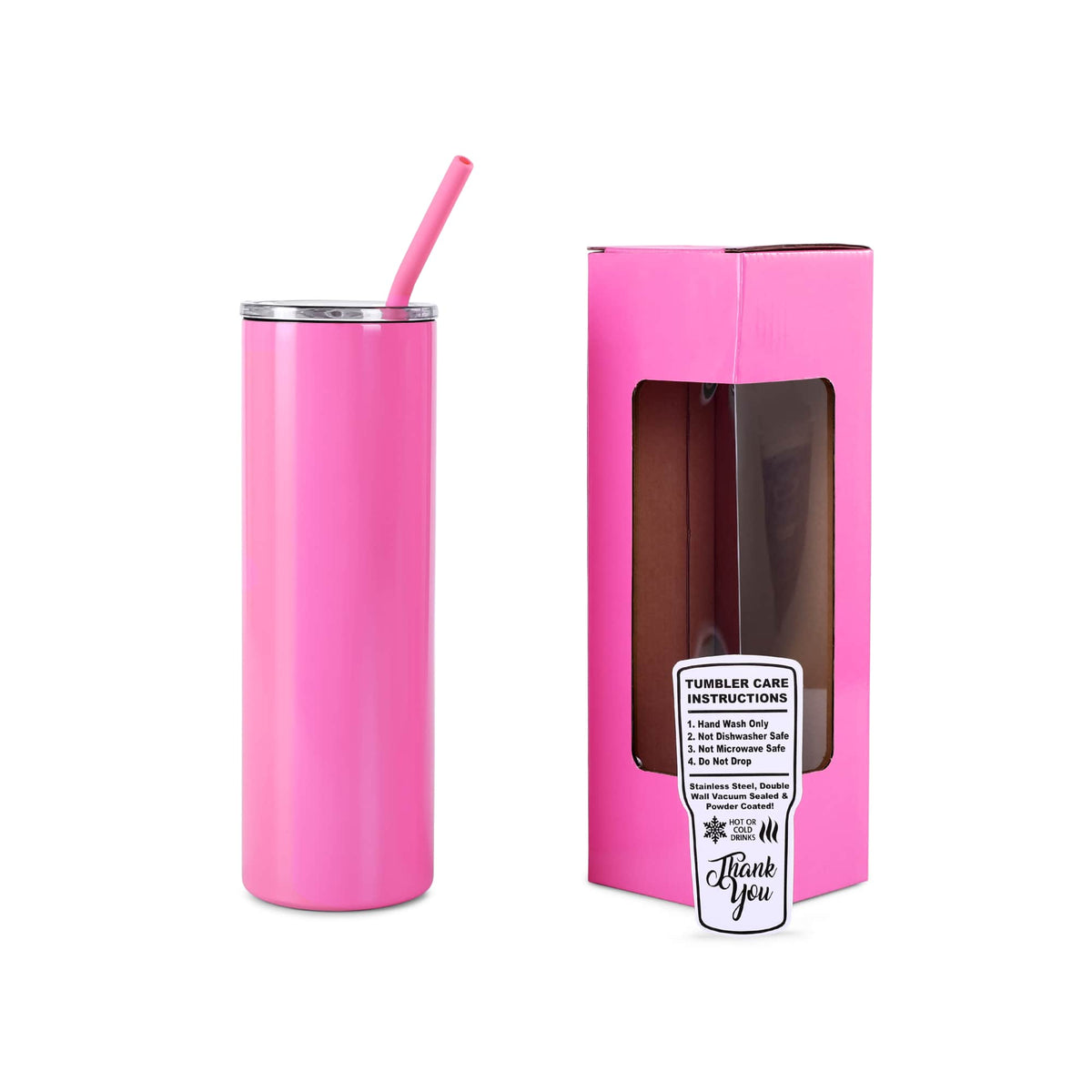 20 oz Skinny tumbler - Pink