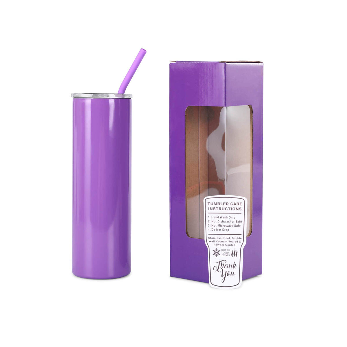 20 oz Skinny tumbler - Purple