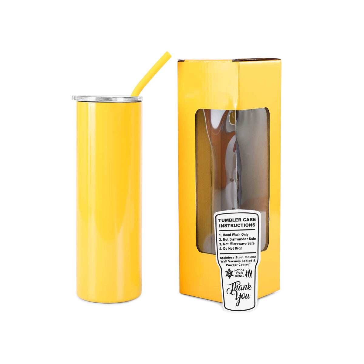 20 oz Skinny tumbler - Yellow