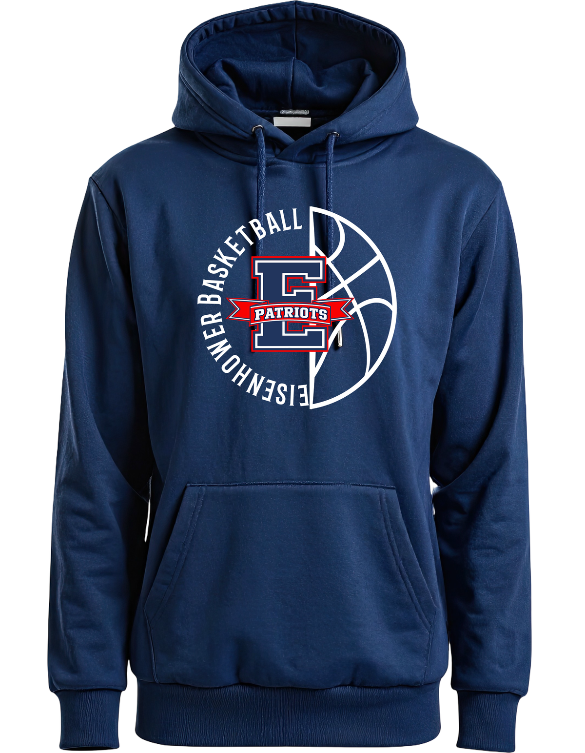 Eisenhower Basketball E Logo Navy hoodie