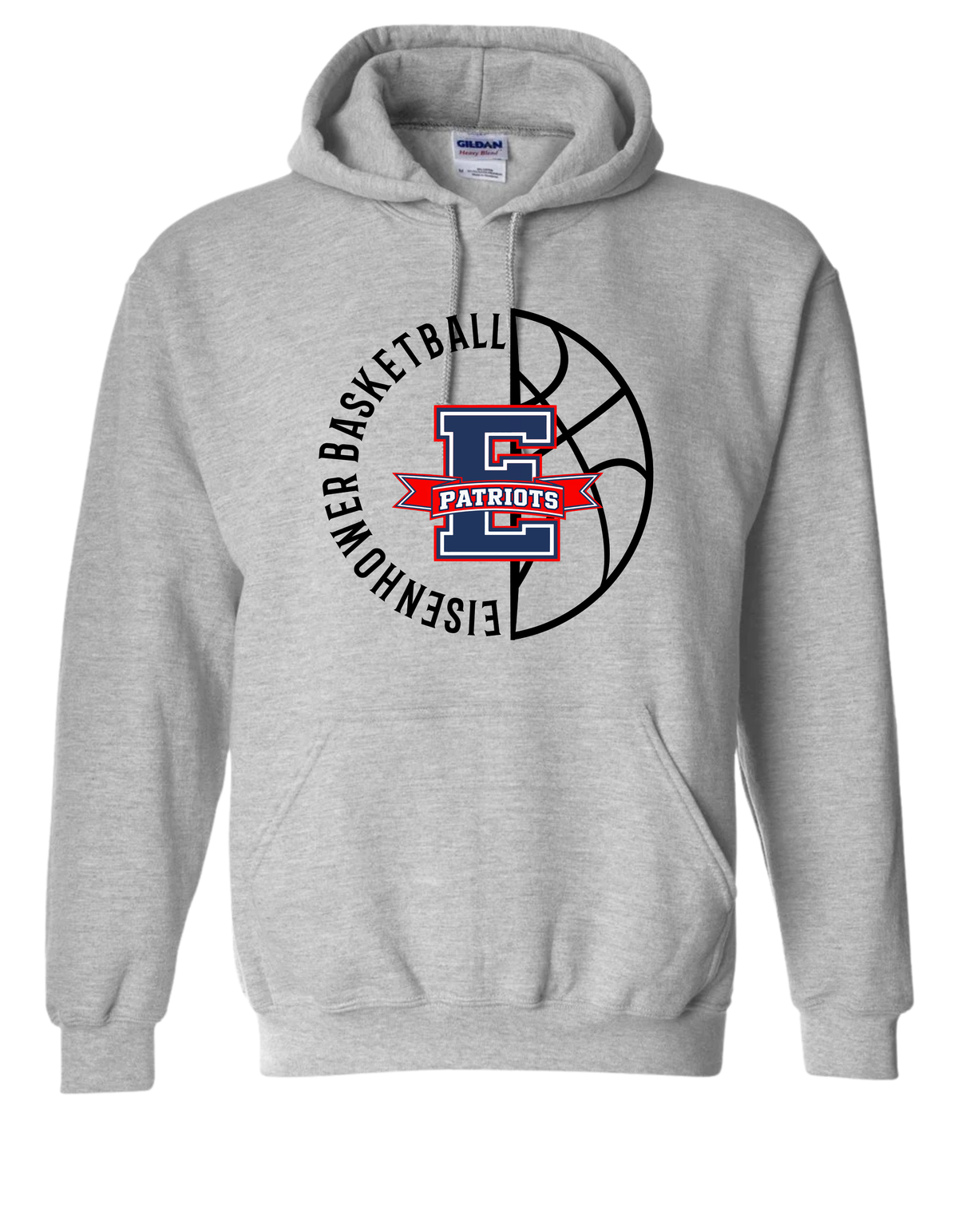 Eisenhower Basketball E Logo Sport Gray hoodie