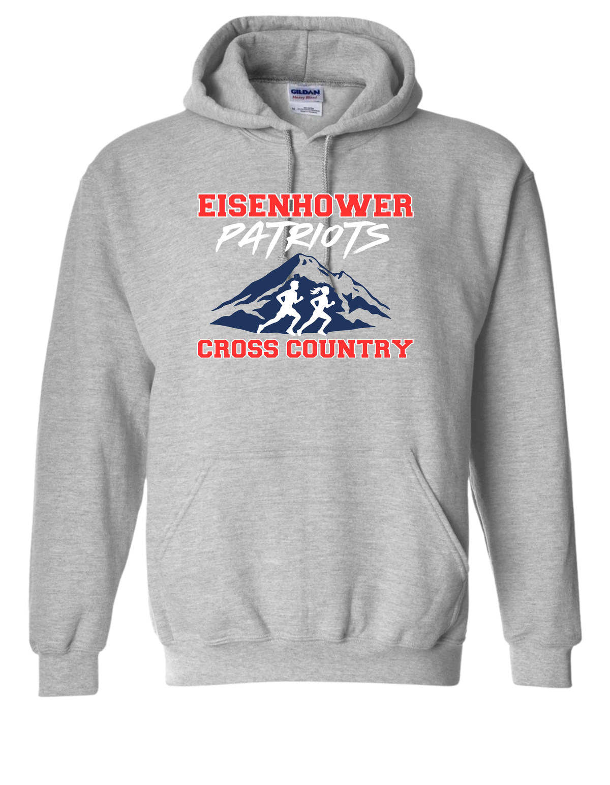 Eisenhower Cross Country Patriots Runner Sport Gray hoodie