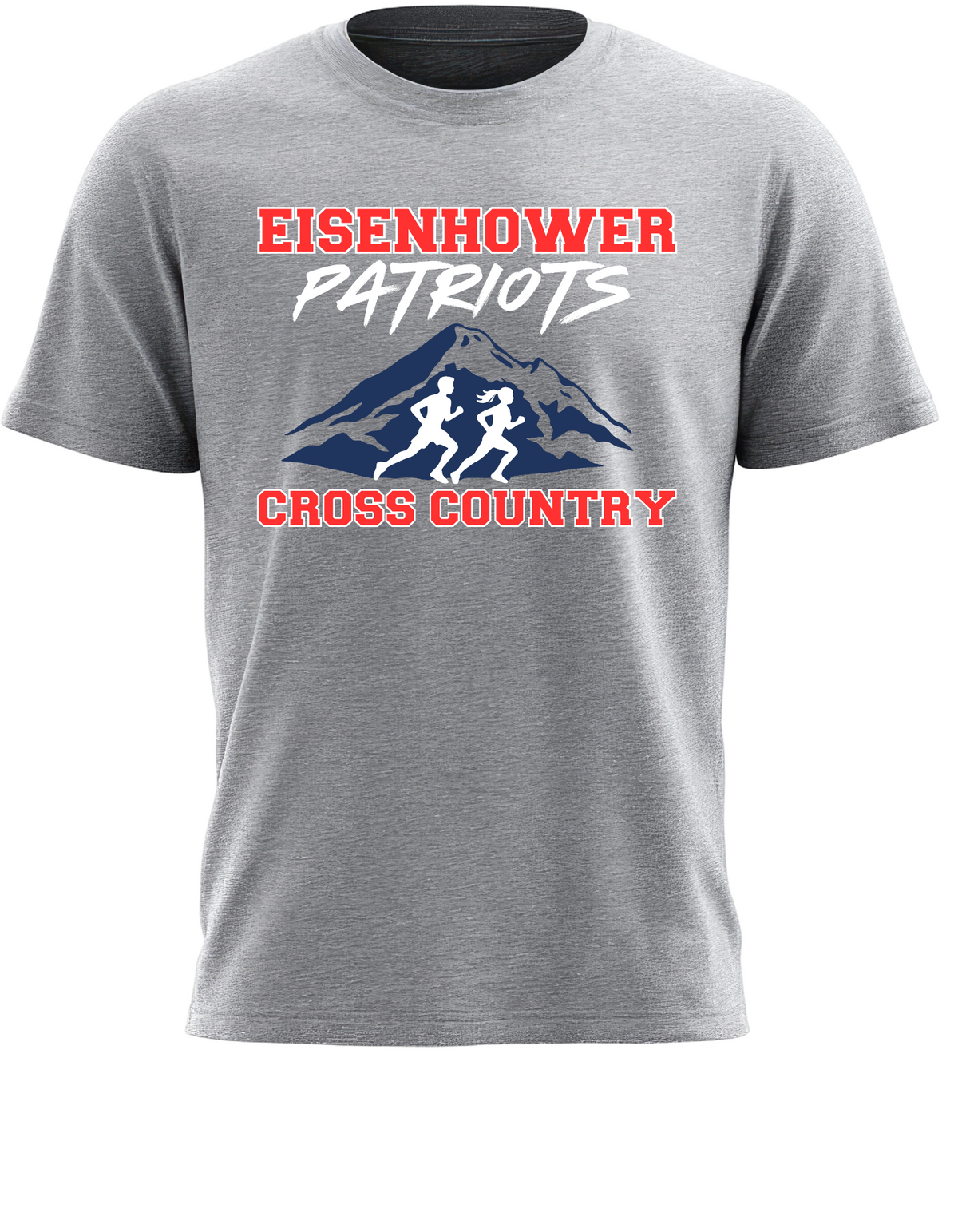 Eisenhower Cross Country Patriots Runner Sport Gray tee
