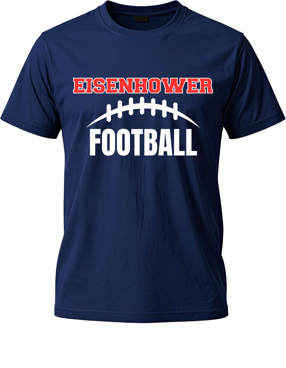 Eisenhower Football Laces Navy tee