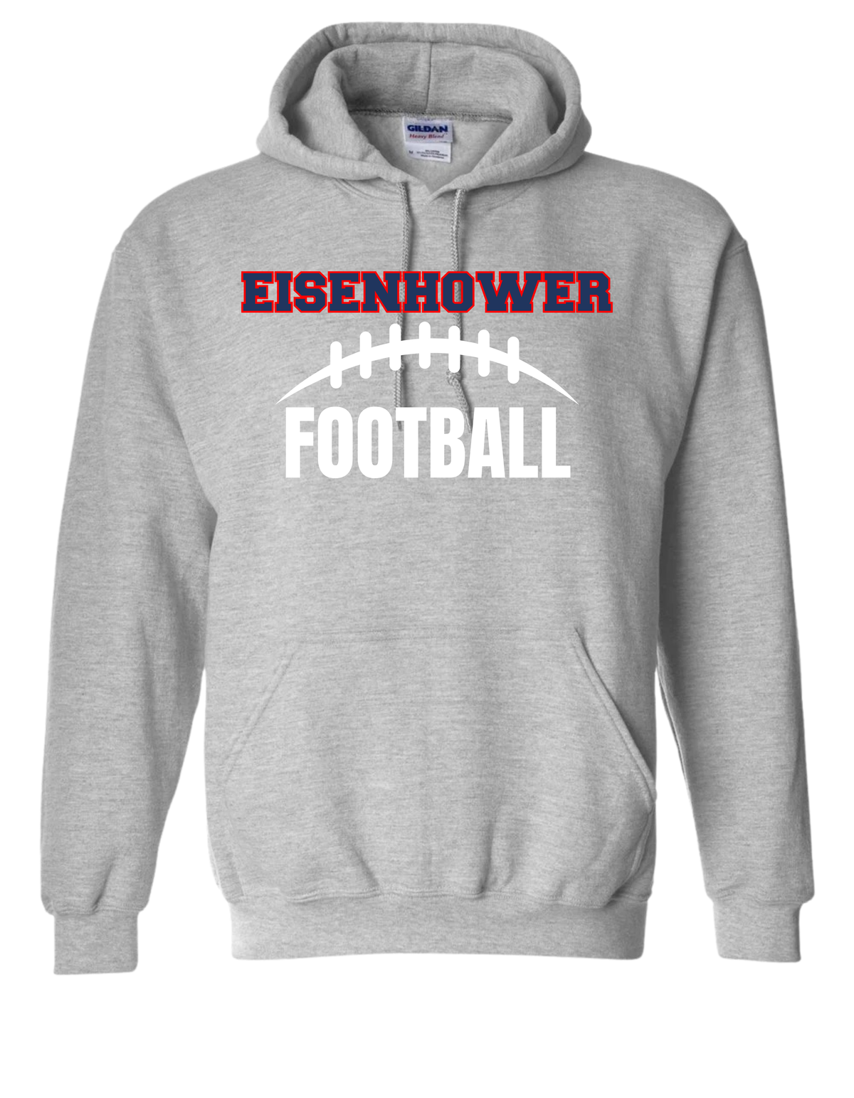 Eisenhower Football Laces Sport Gray hoodie