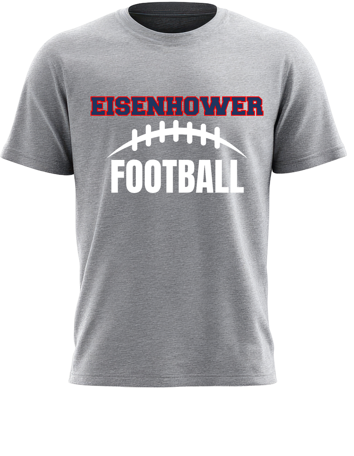 Eisenhower Football Laces Sport Gray tee