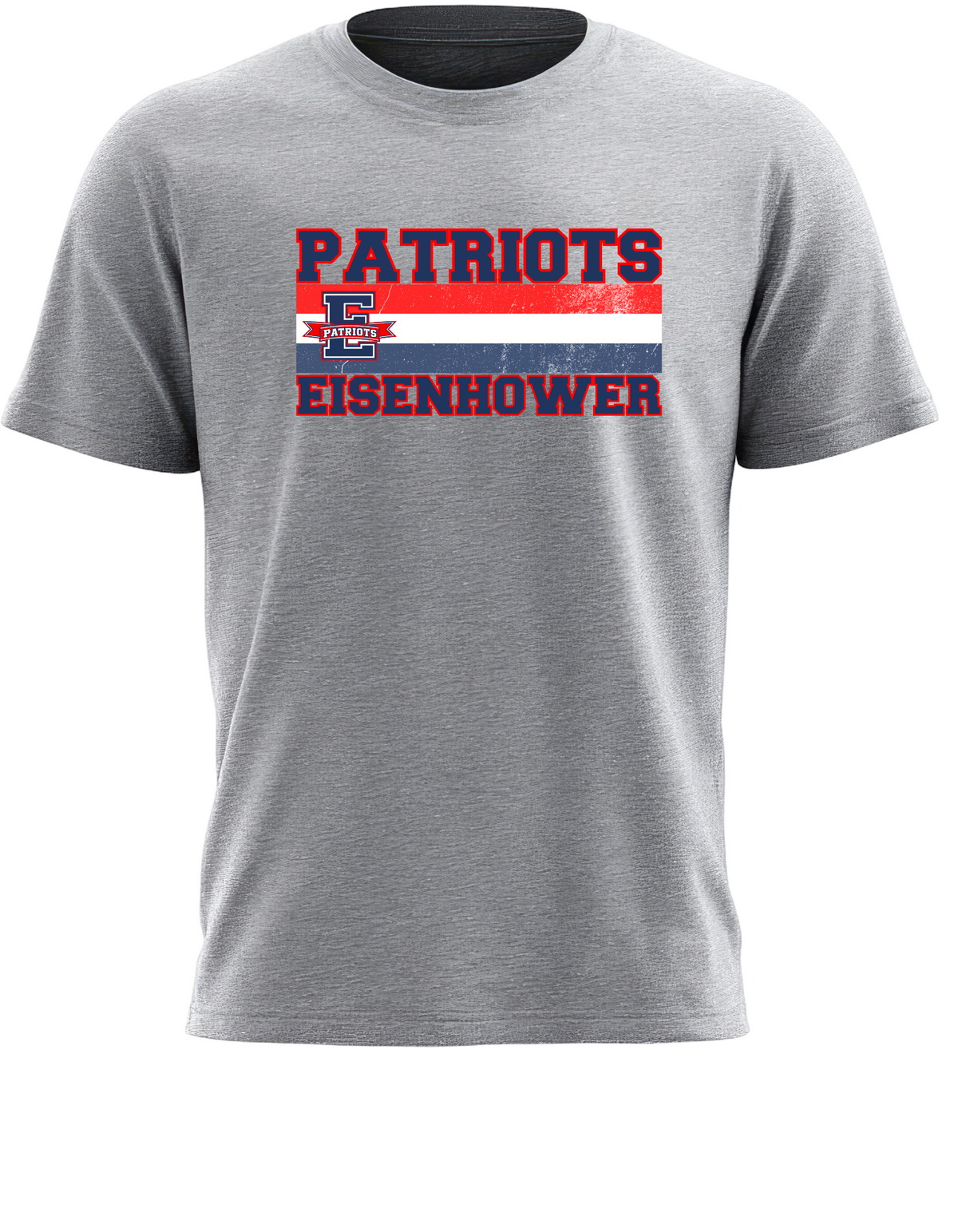 Eisenhower School Spirit Flag E Sport Gray tee