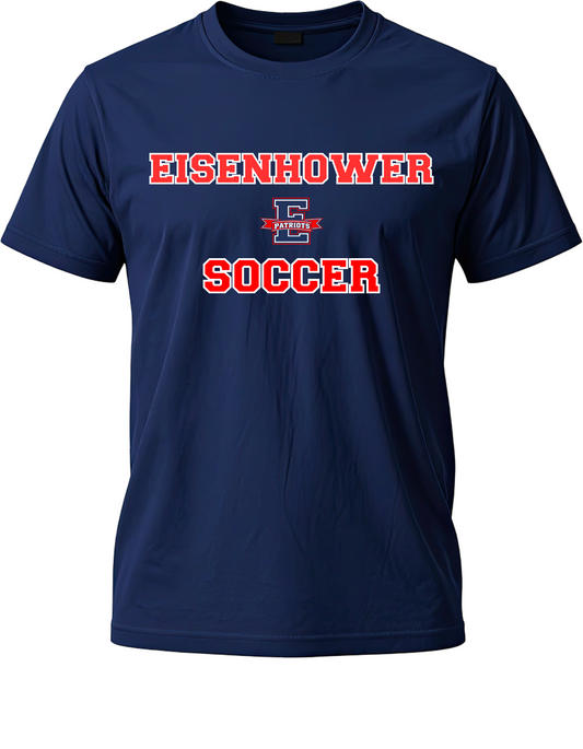 Eisenhower Soccer E Logo Navy tee