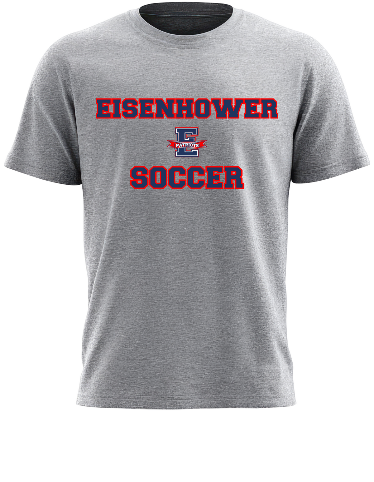 Eisenhower Soccer E Logo Sport Gray tee