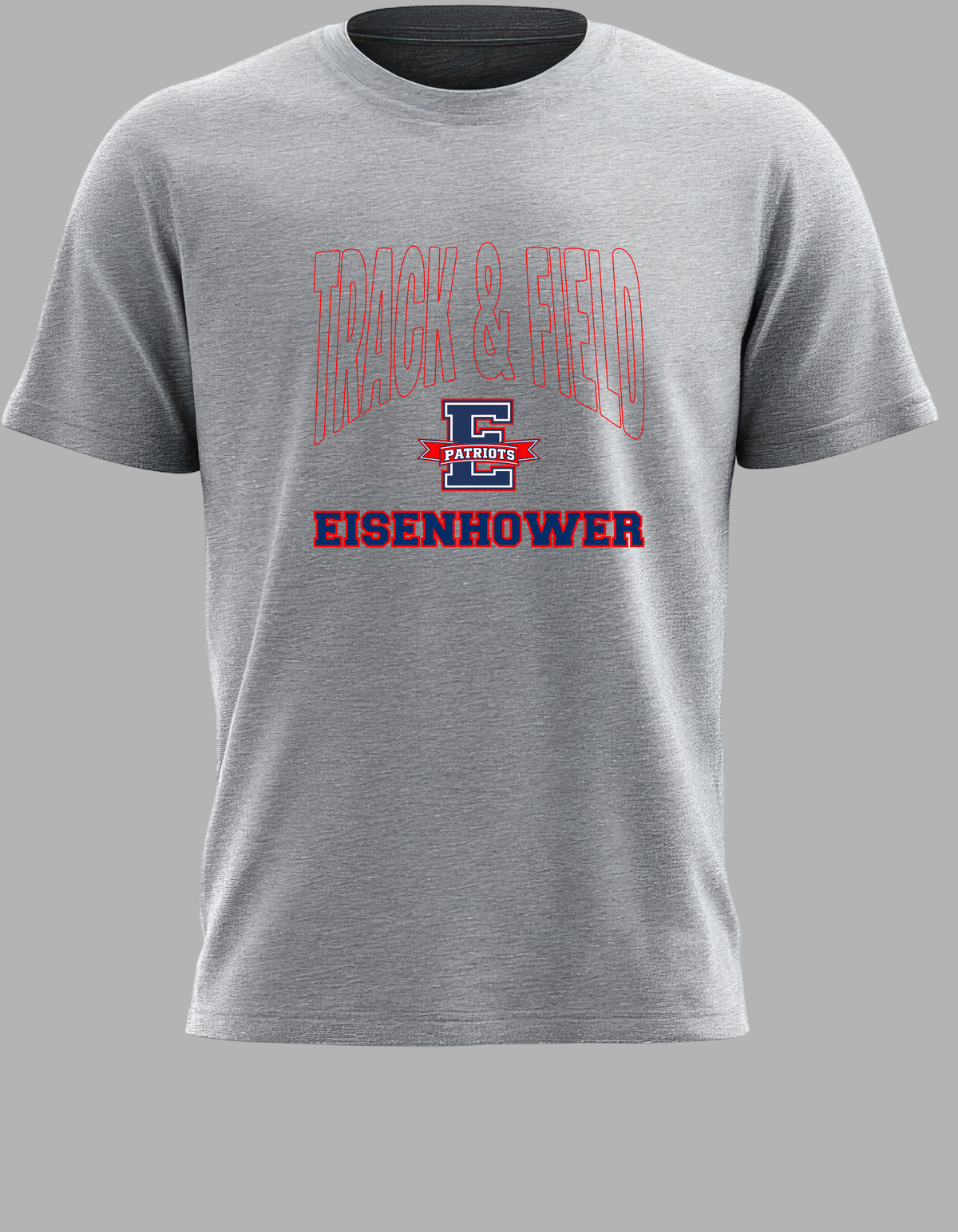 Eisenhower Track E Logo Sport Gray tee