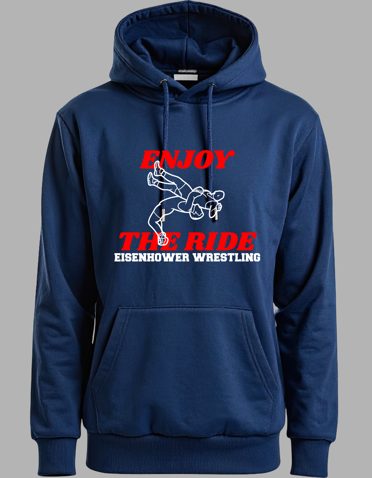 Eisenhower Wrestling Enjoy the Ride Boys Navy hoodie
