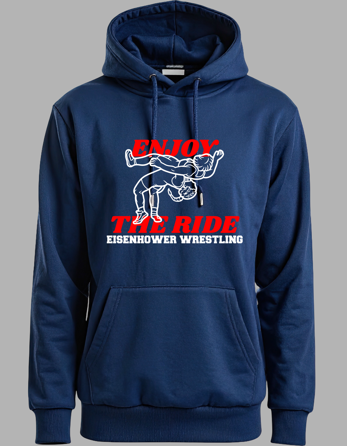 Eisenhower Wrestling Enjoy the Ride Girls Navy hoodie