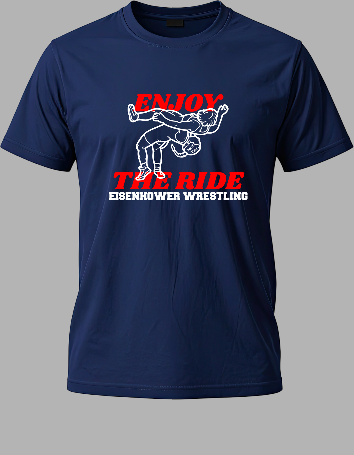 Eisenhower Wrestling Enjoy the Ride Girls Navy tee