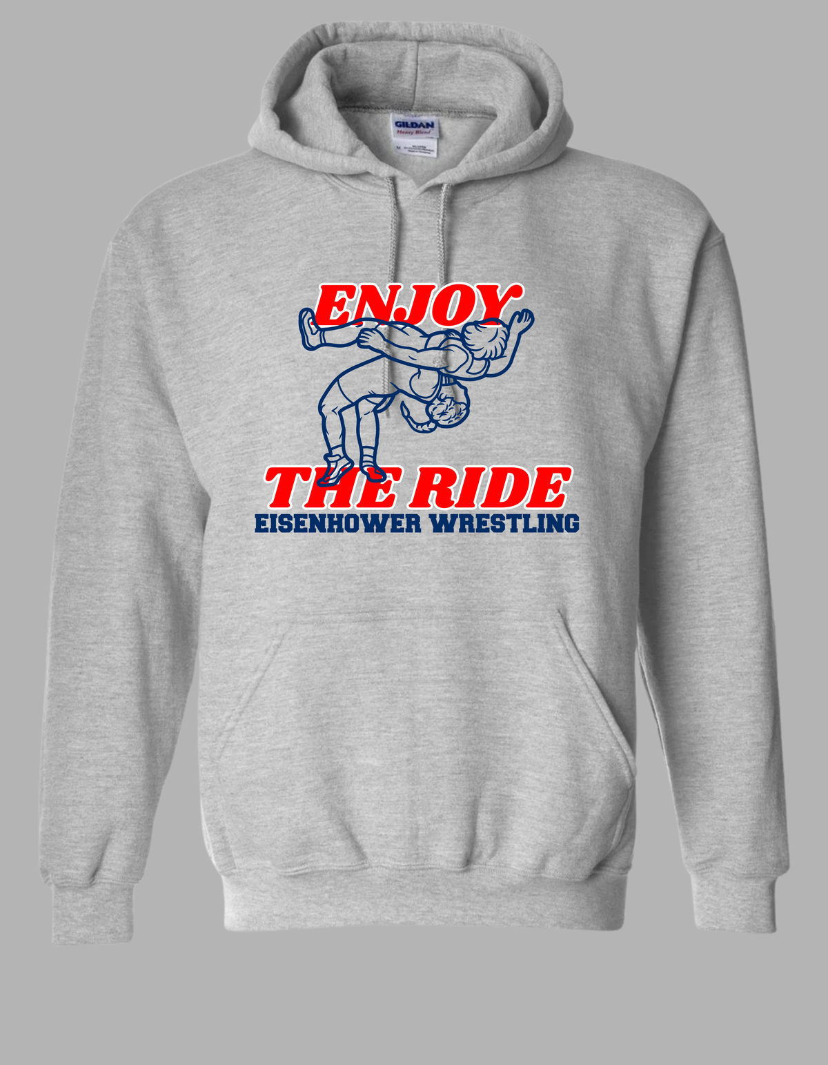 Eisenhower Wrestling Enjoy the Ride Girls Sport Gray hoodie