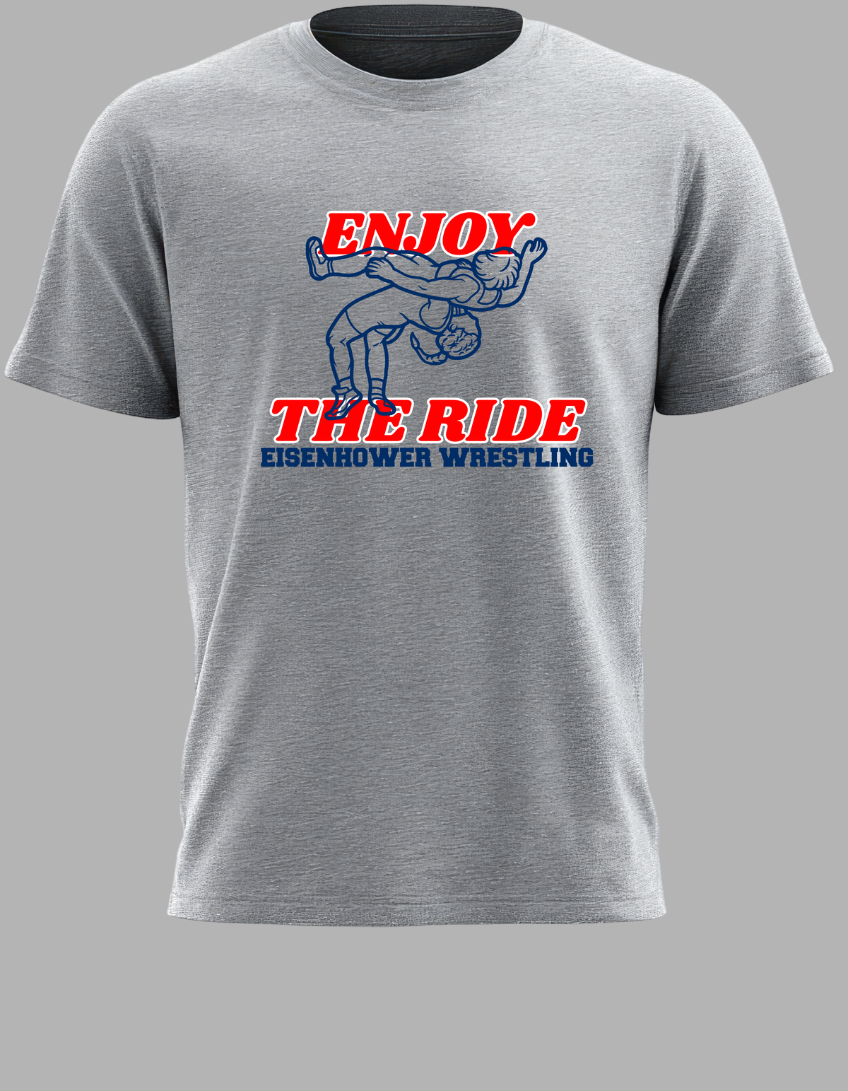 Eisenhower Wrestling Enjoy the Ride Girls Sport Gray tee