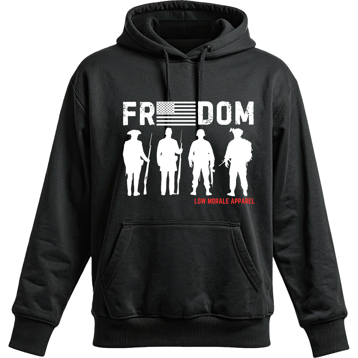 FREEDOM black hoodie mockup
