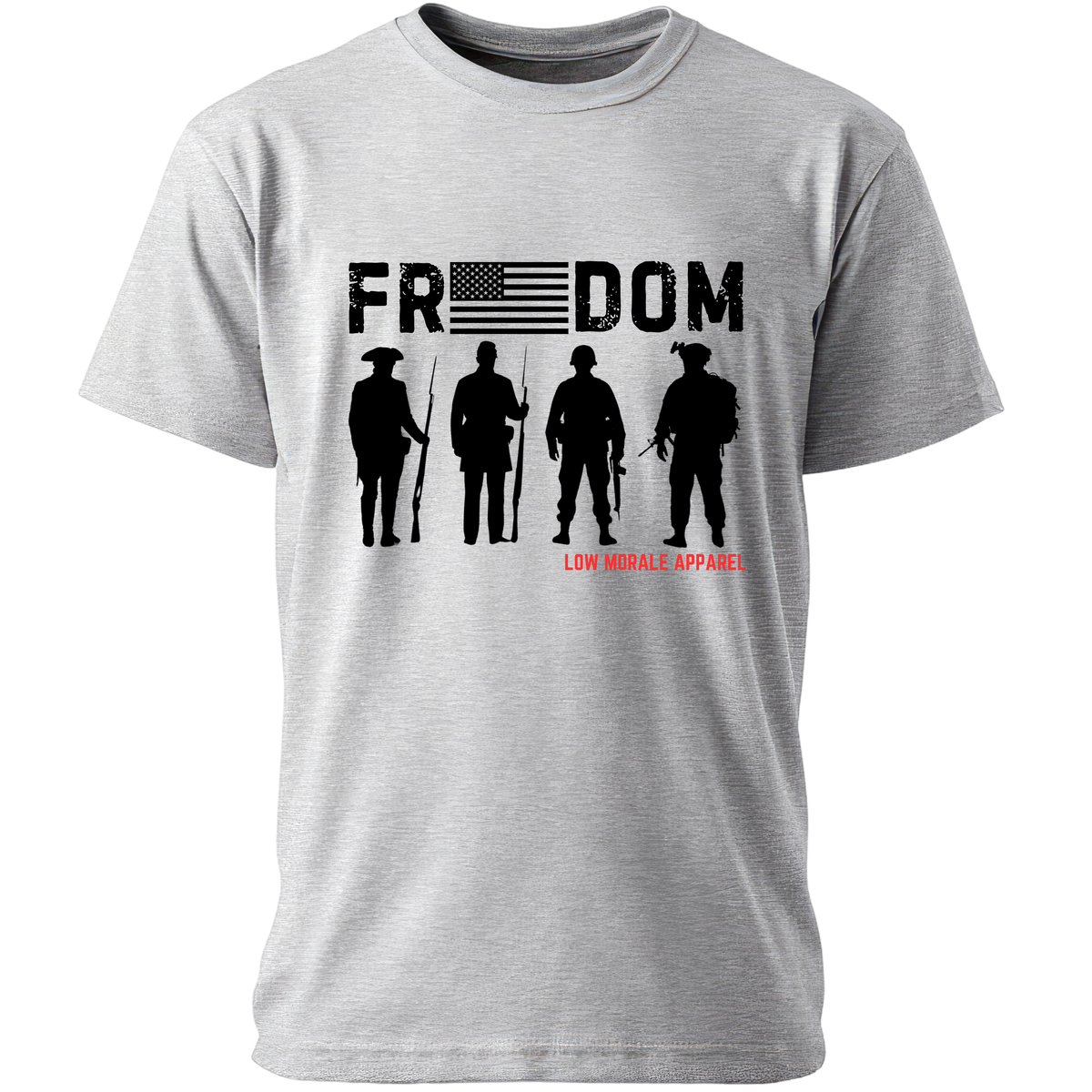FREEDOM gray tee mockup