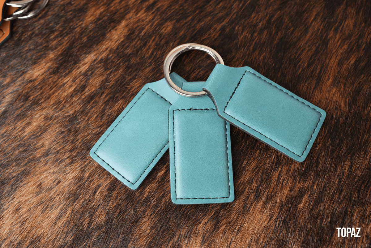 Topaz premium leatherette keychain blank