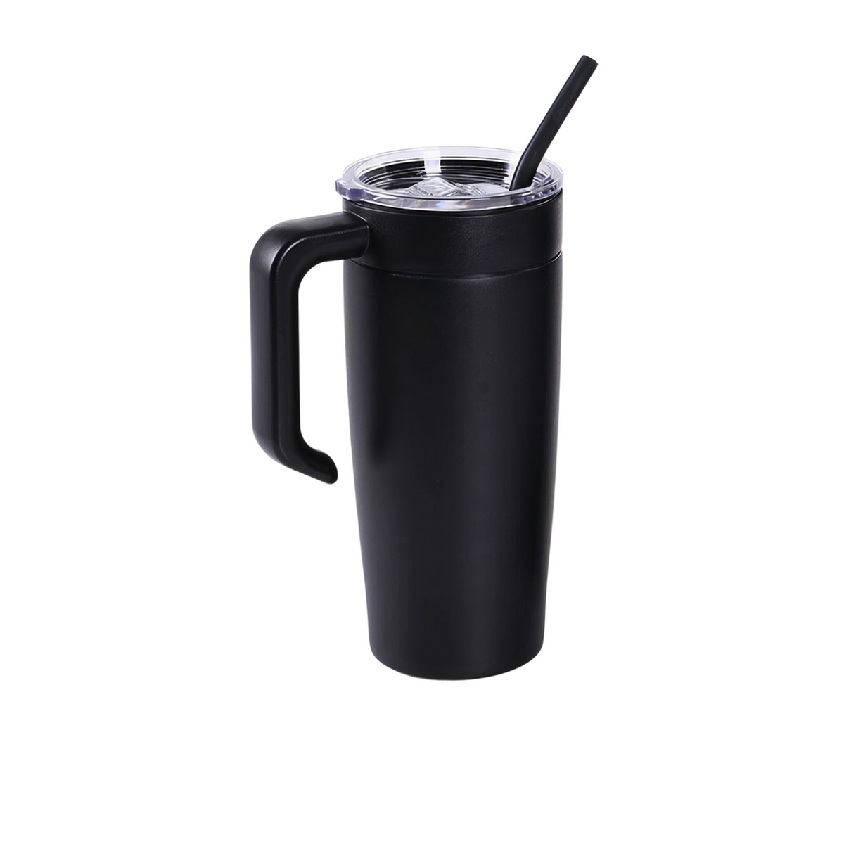 20 oz Classic black powder-coated tumbler with matching handle