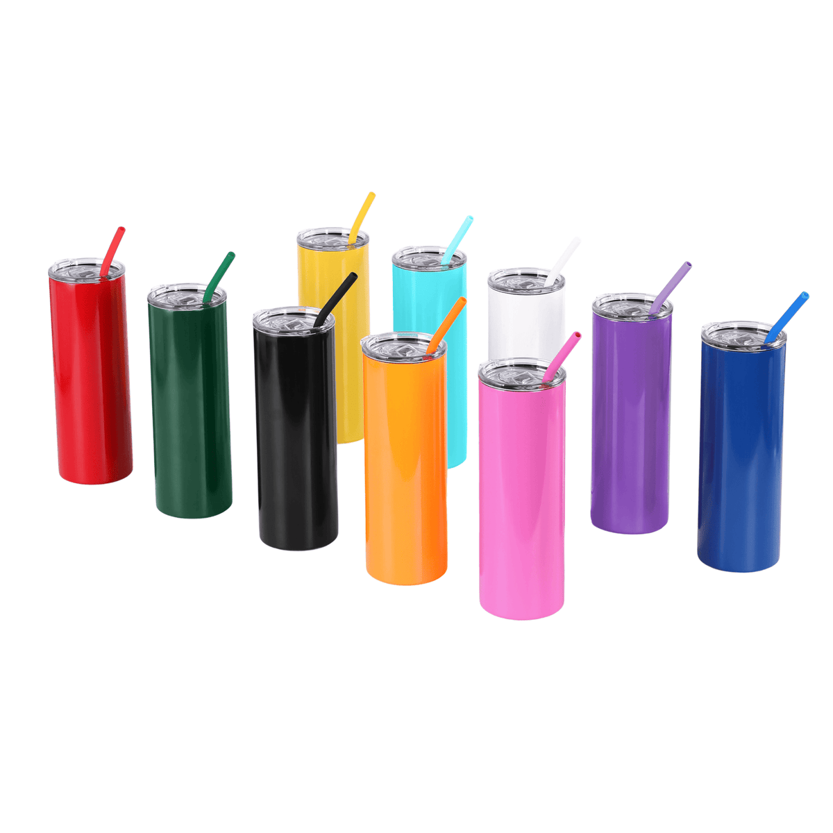 20 oz Skinny powder-coated tumbler color options