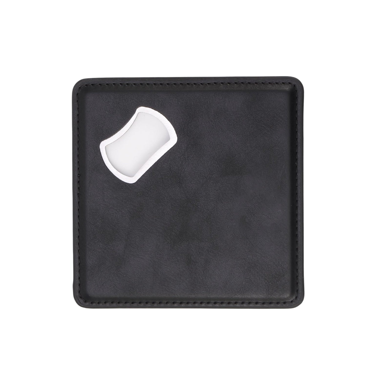 Black magnetic bottle opener coaster blank
